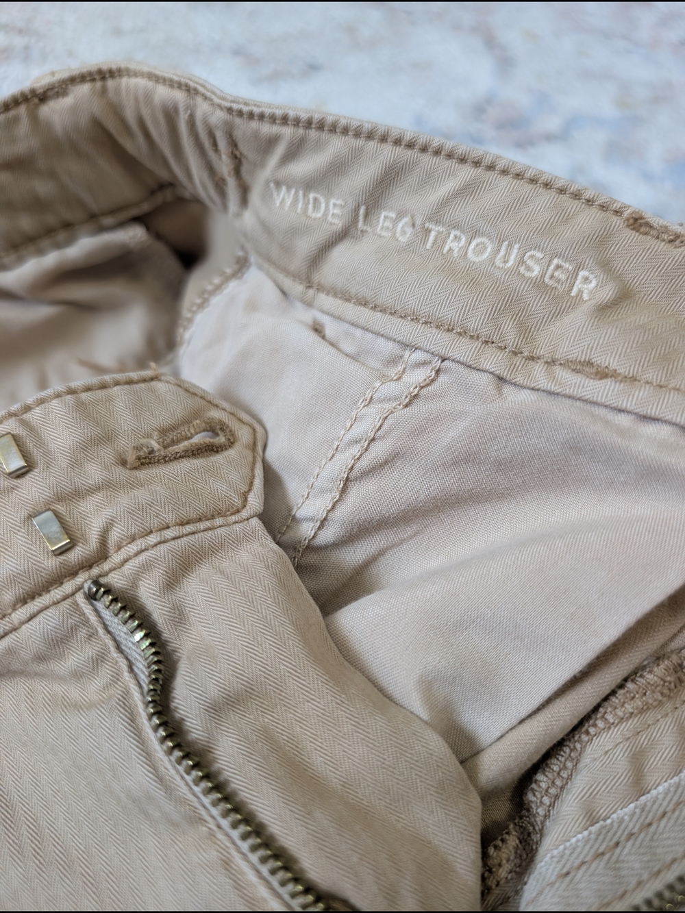 American Eagle Outfitters Wide Leg Khaki Pants - Picture 3 of 5